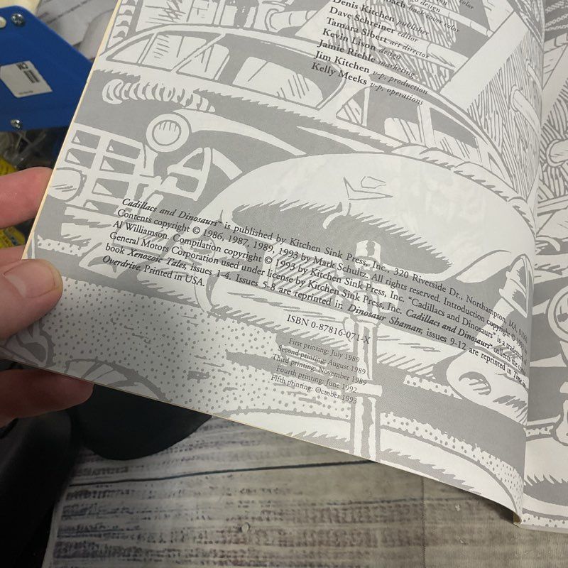 VTG. 1989 Cadillacs & Dinosaurs Mark Schultz Ungraded Kitchen Sink Graphic Novel