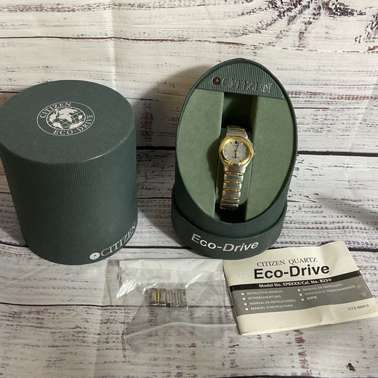 NEW CITIZEN Solar Tech B230-H18008 Women's Two Tone Watch- WORKS!!!
