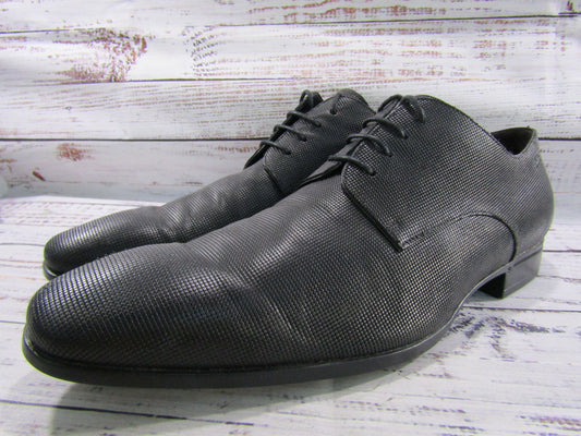 Hugo Boss Vareb Men's Textured Black Leather Oxfords Size 11