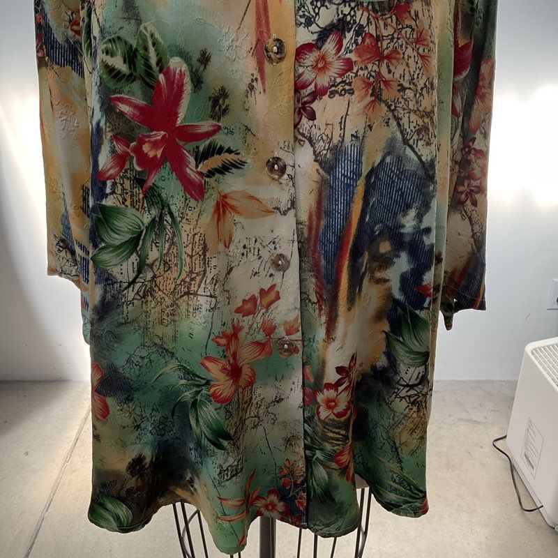 CITRON Santa Monica Women's Print Button Up Blouse- SZ 2