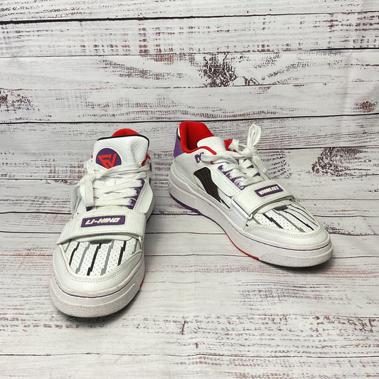 Li-Ning Bad Five Rookie Fred VanVleet White Purple Athletic Sneaker Shoe Men 9.5