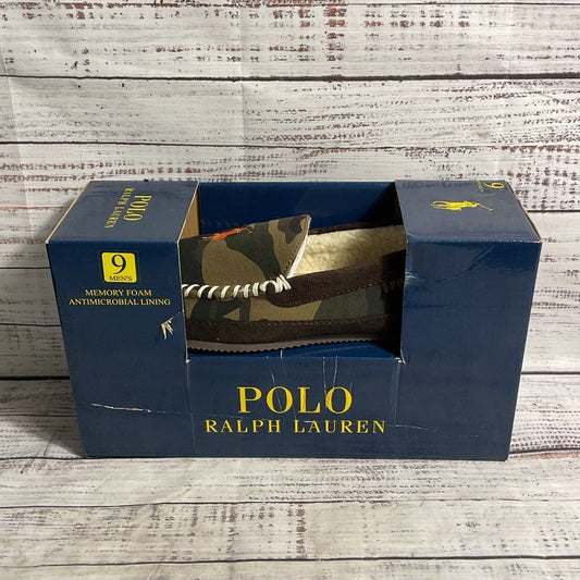 NEW Polo Ralph Lauren Green Camo Lined Slipper Men's Size 9