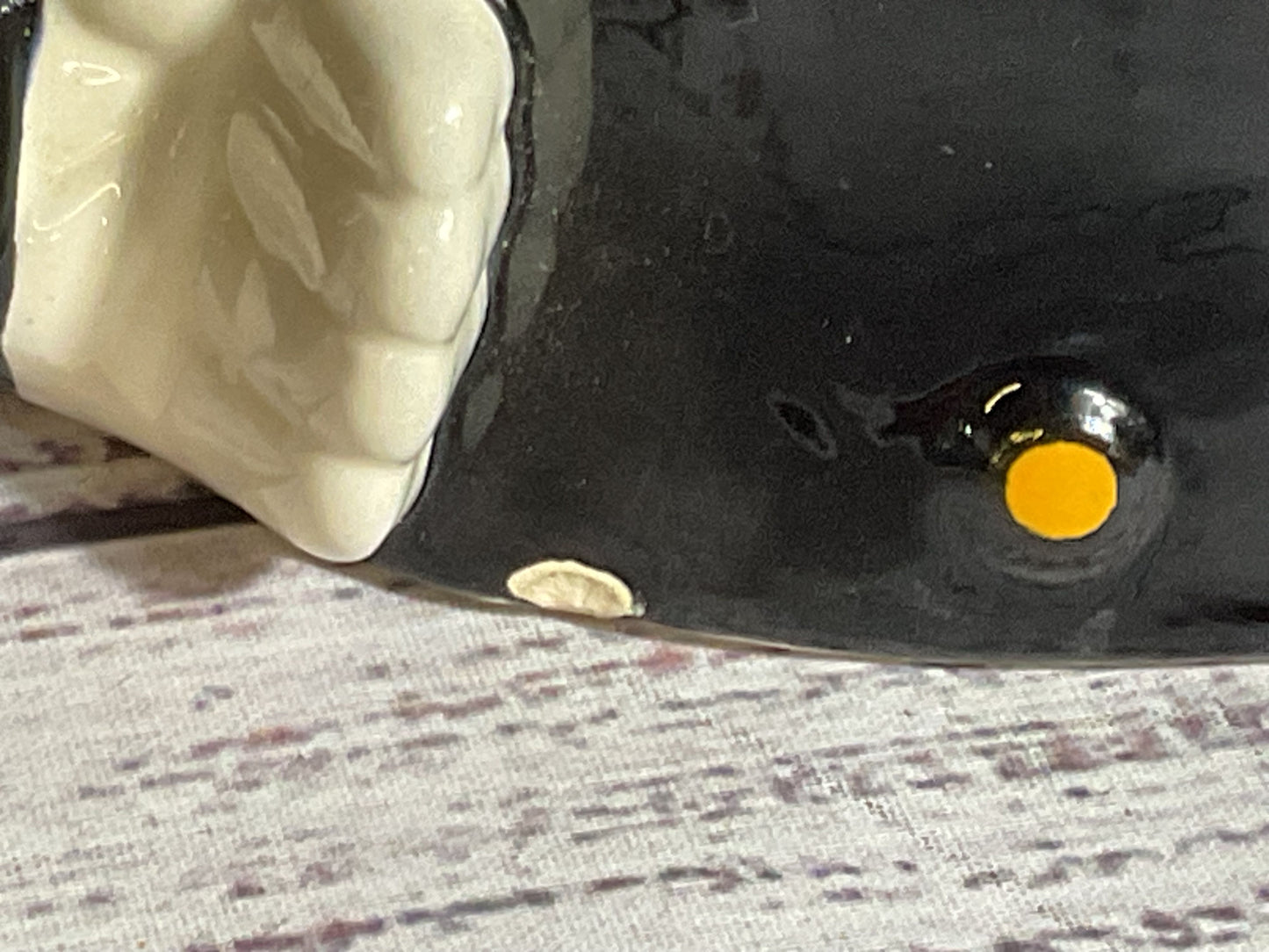 VTG 90' CLAY ART Jazz Series Tuxedo Saxophone Player Teapot- 8.5" x 11" **READ**