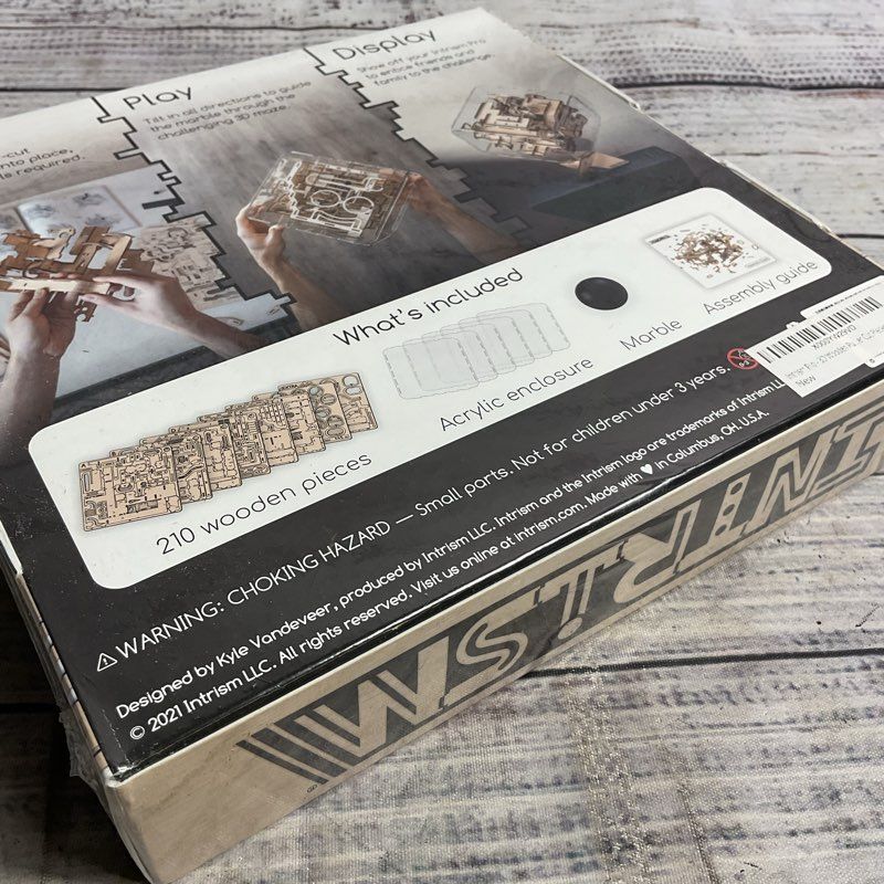 Intrism Pro 3d Wooden Marble Maze Puzzle Assembly Kit Sealed
