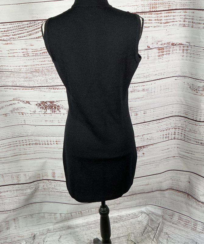 Women's St. John Evening Black Sleeveless Knit Dress Size 4
