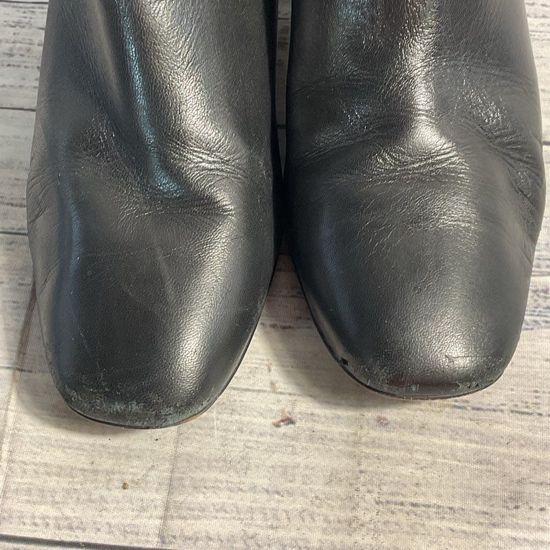 Coach Nala Black Leather Bootie Heeled Side Zip Women's Shoe 8.5