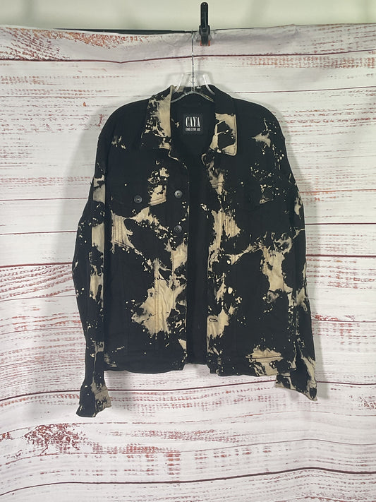 CAYA Black and Beige Denim Jacket with Custom Selena Patch - Size S