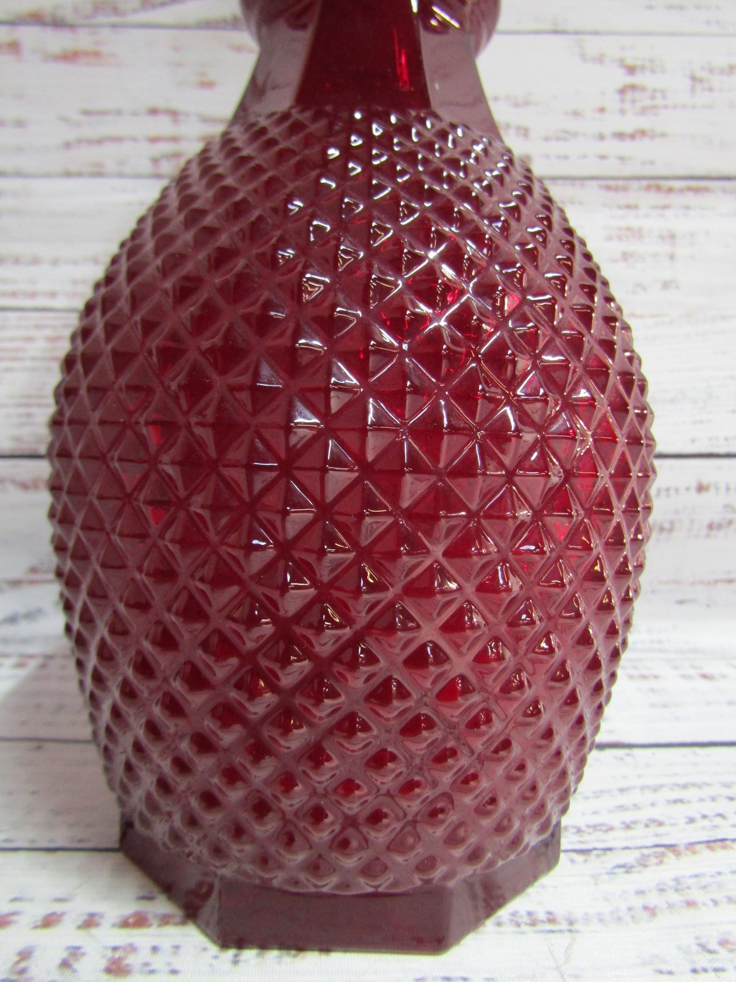 Vista Alegre Bicos Burgundy Glass Decanter