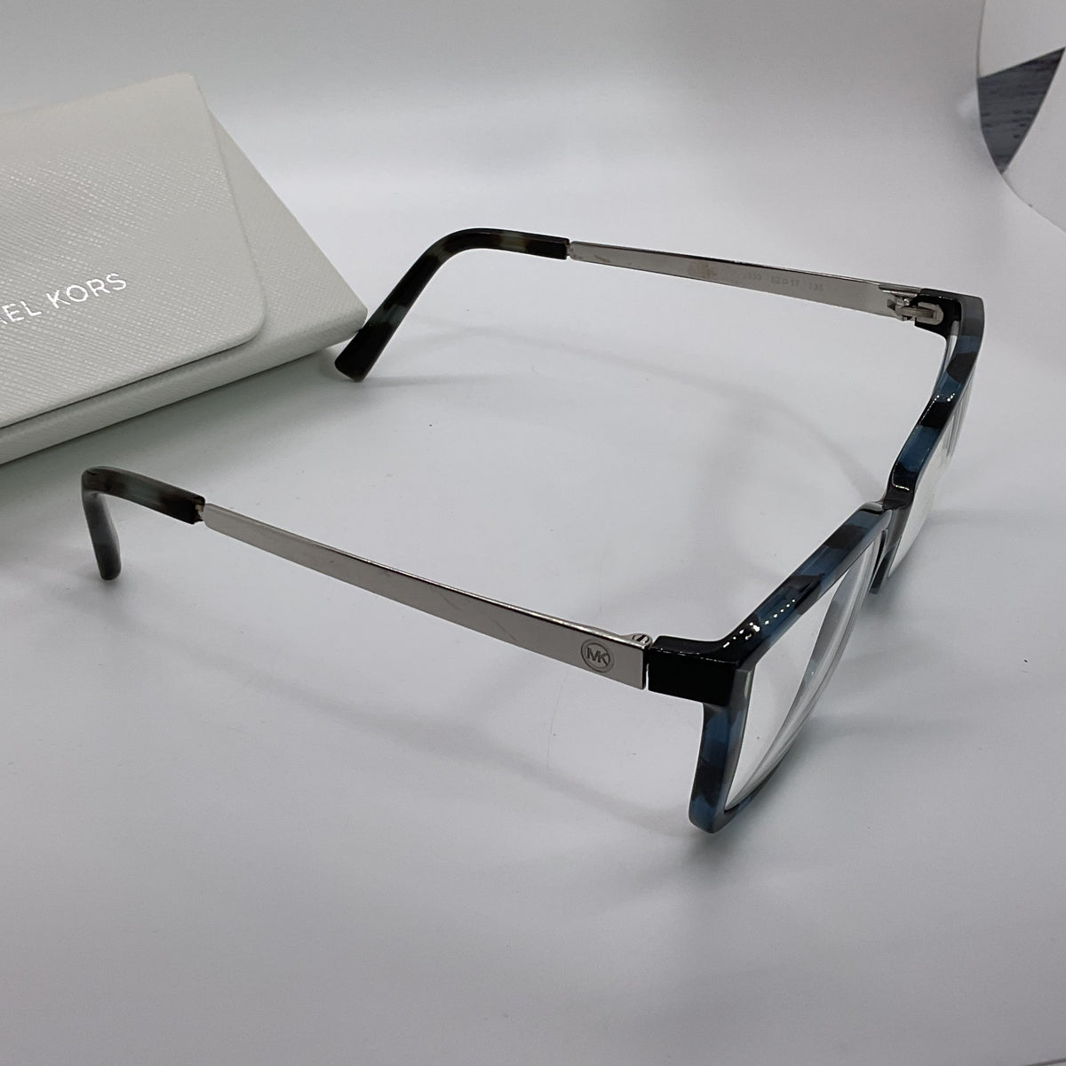 MICHAEL KORS MK4058 Caracas Blue Rectangle Eyeglasses- 52[ ]17 135 (FRAMES ONLY)