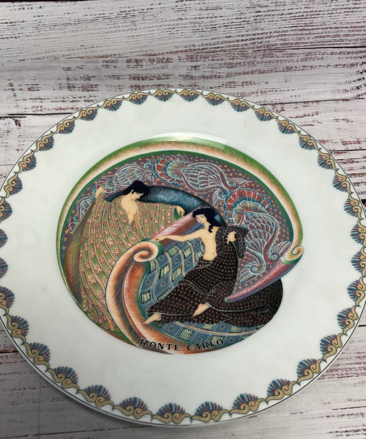 Bauscher Weiden Monte Carlo Salle Empire Hotel De Paris Decorative Plate 11"