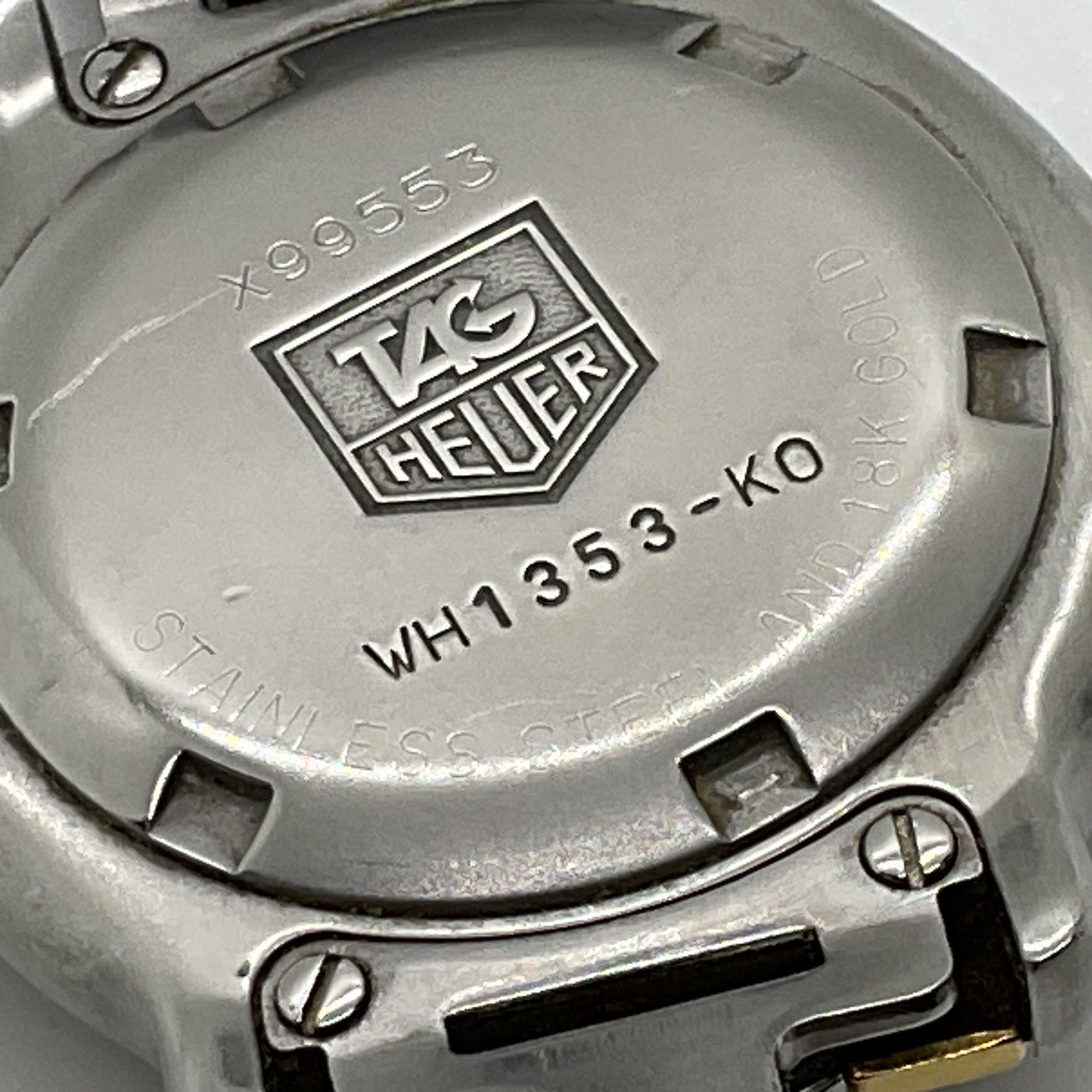 VTG. 90's TAG HEUER 6000 Series 2 Tone 18k Gold And Steel WH1353-K0 Womens Watch