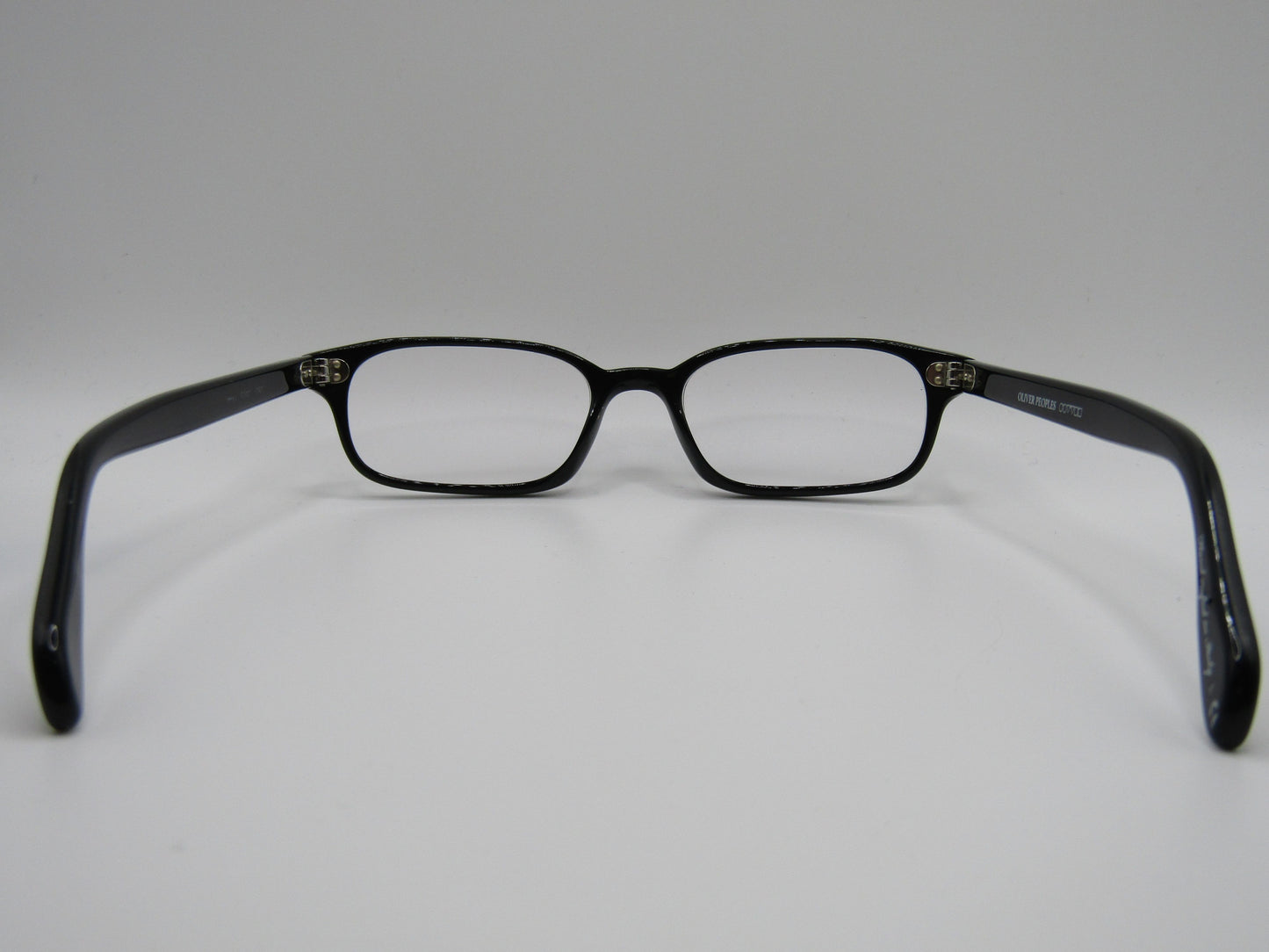 Oliver Peoples James Black Rectangular Eyeglasses Frame Hand Crafted in Italy