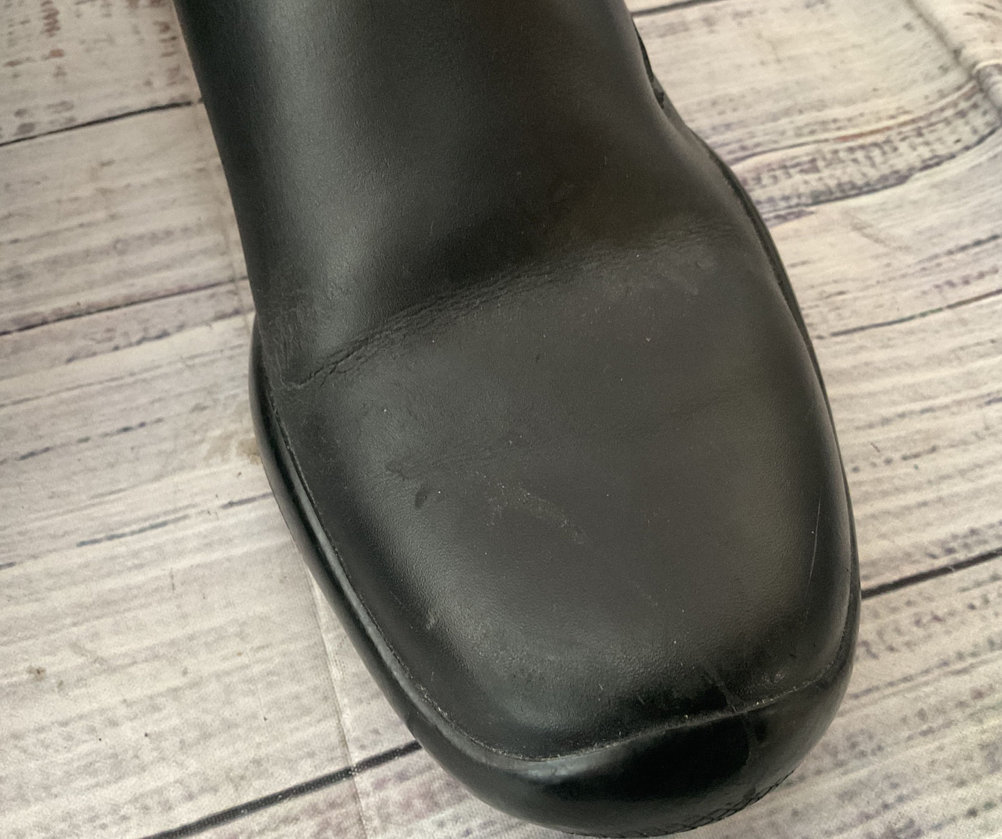 Prada Vintage Leather Toggle Moc Clip Loafers Black 7.5