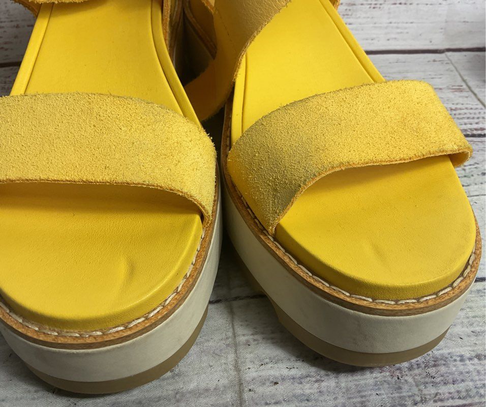 Sorel Joanie IV Y Strap Wedge Sandals Yellow 9