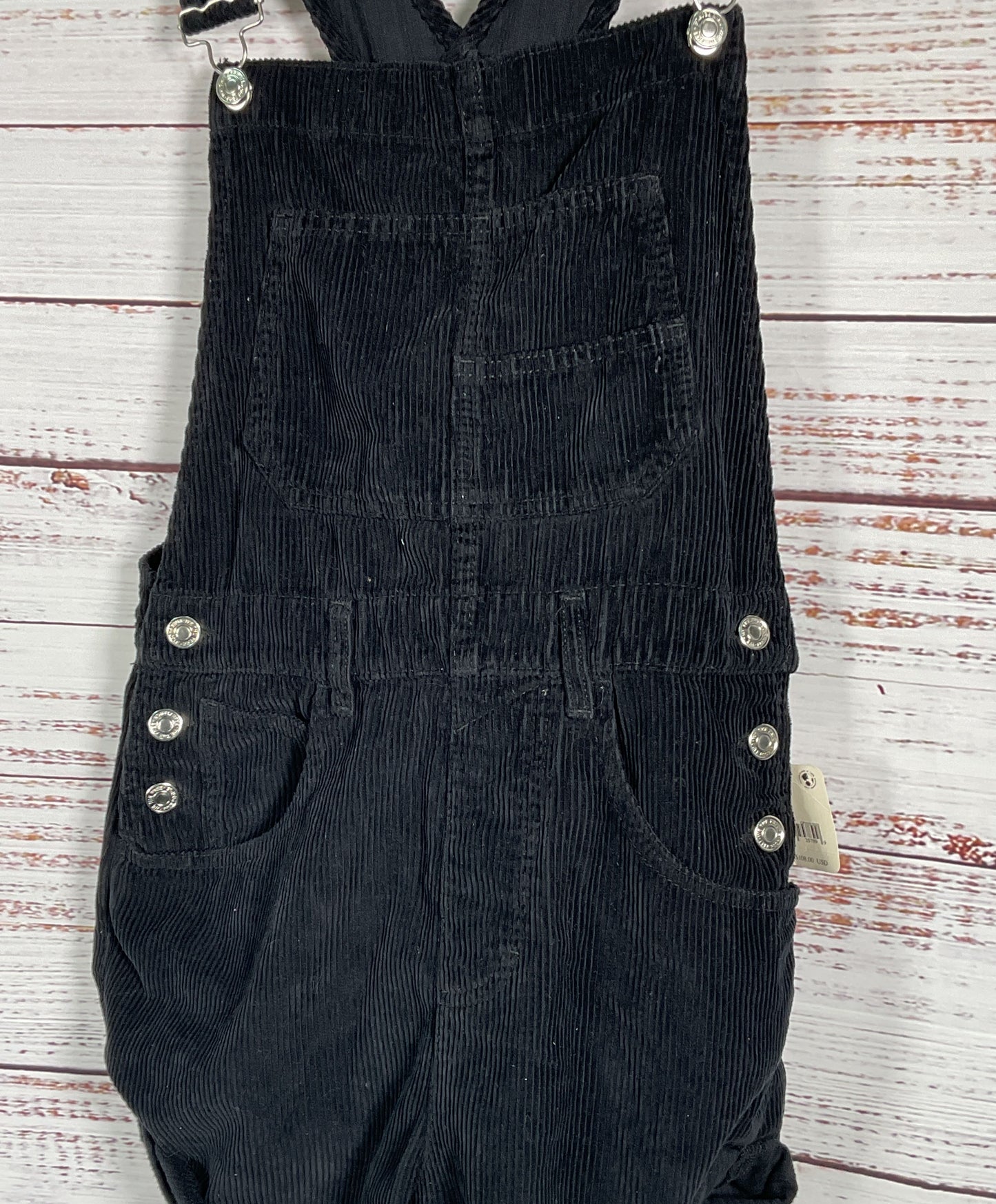 Free People Corduroy Shortalls Black XS