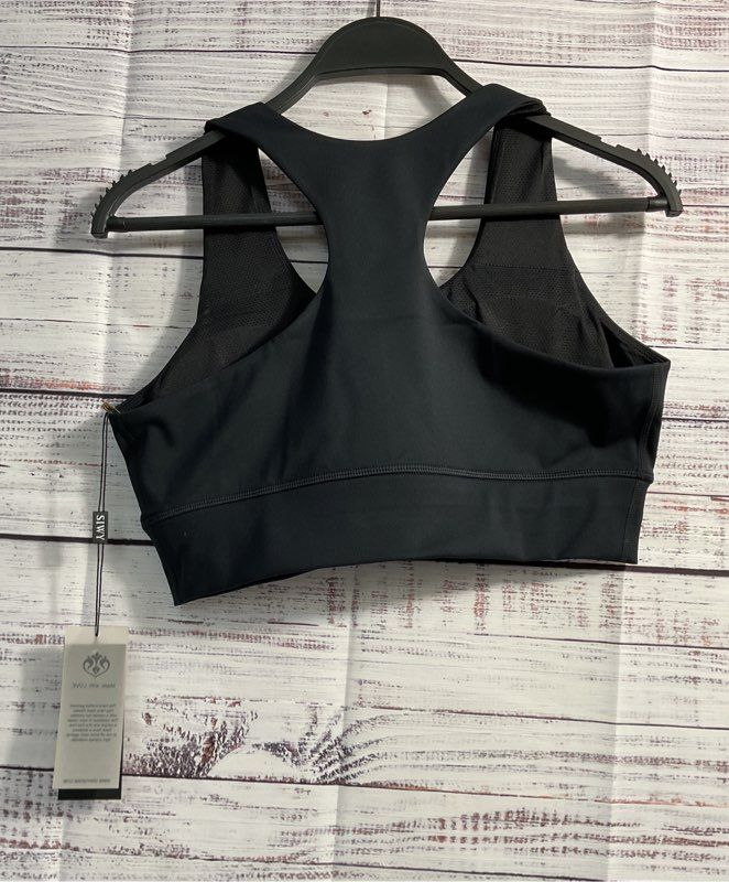NWT Women's Siwy Black Sports Bra Size M