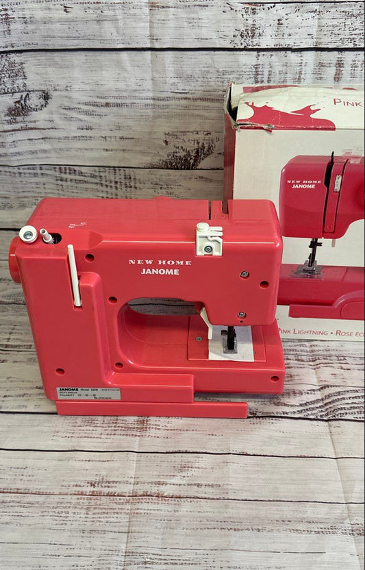 Janome Pink Lightening Sewing Machine Open Box Missing Power Cord