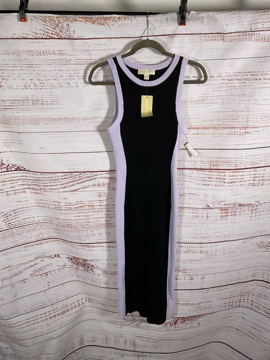 NWT Michael Kors Women's Ribbed Midi Tank Dress Black Size M