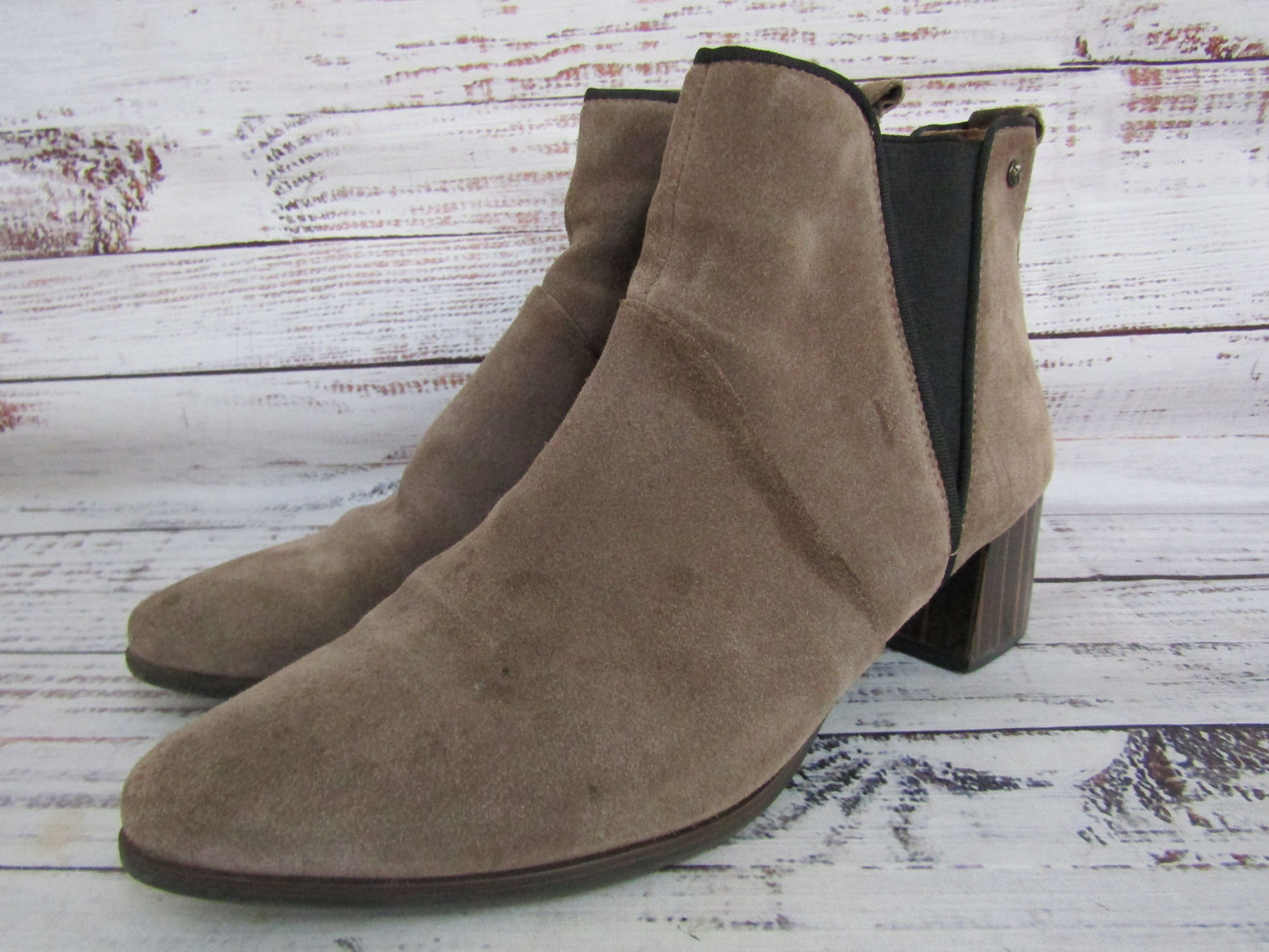 Pikolinos Women's Distressed Brown Suede Chelsea Boots Size 10