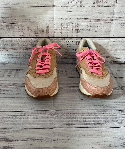 Women's Nike Nike Air Max 1 Pink & Brown Sneakers Size 6.5