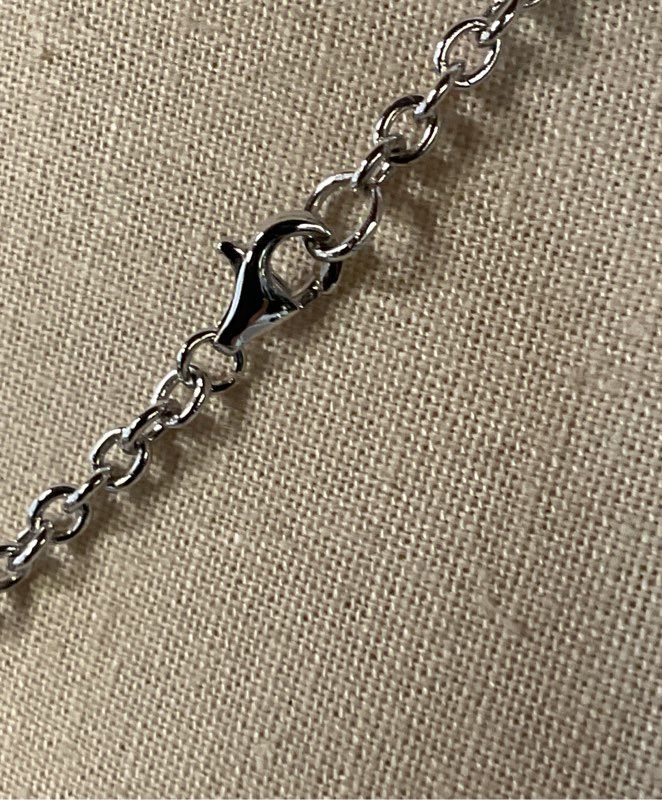 BGE Bradford Exchange Sterling Silver Chain Necklace Gold Tone Heart
