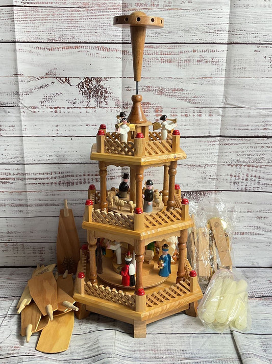 Weihnachts Pyramide Vintage German Christmas Candle Carousel