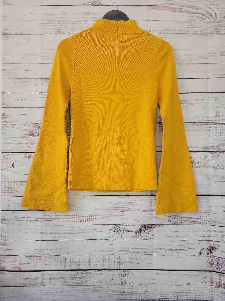 NWT Women's Maeve Gold mustard Sweater w/bell sleeves Size M
