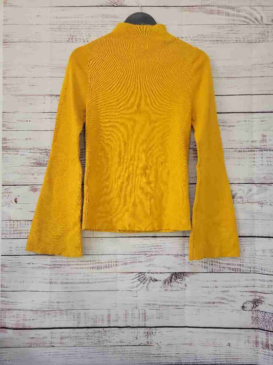 NWT Women's Maeve Gold mustard Sweater w/bell sleeves Size M