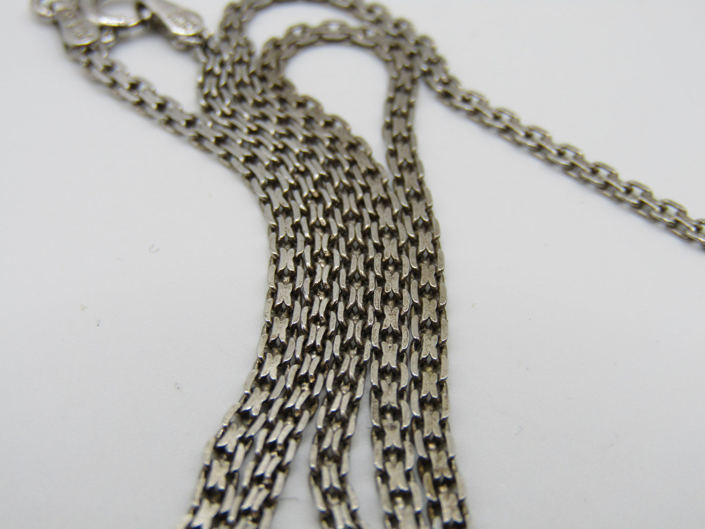 Sterling Silver Cubic Zirconia Crescent Bar Pendant Necklace