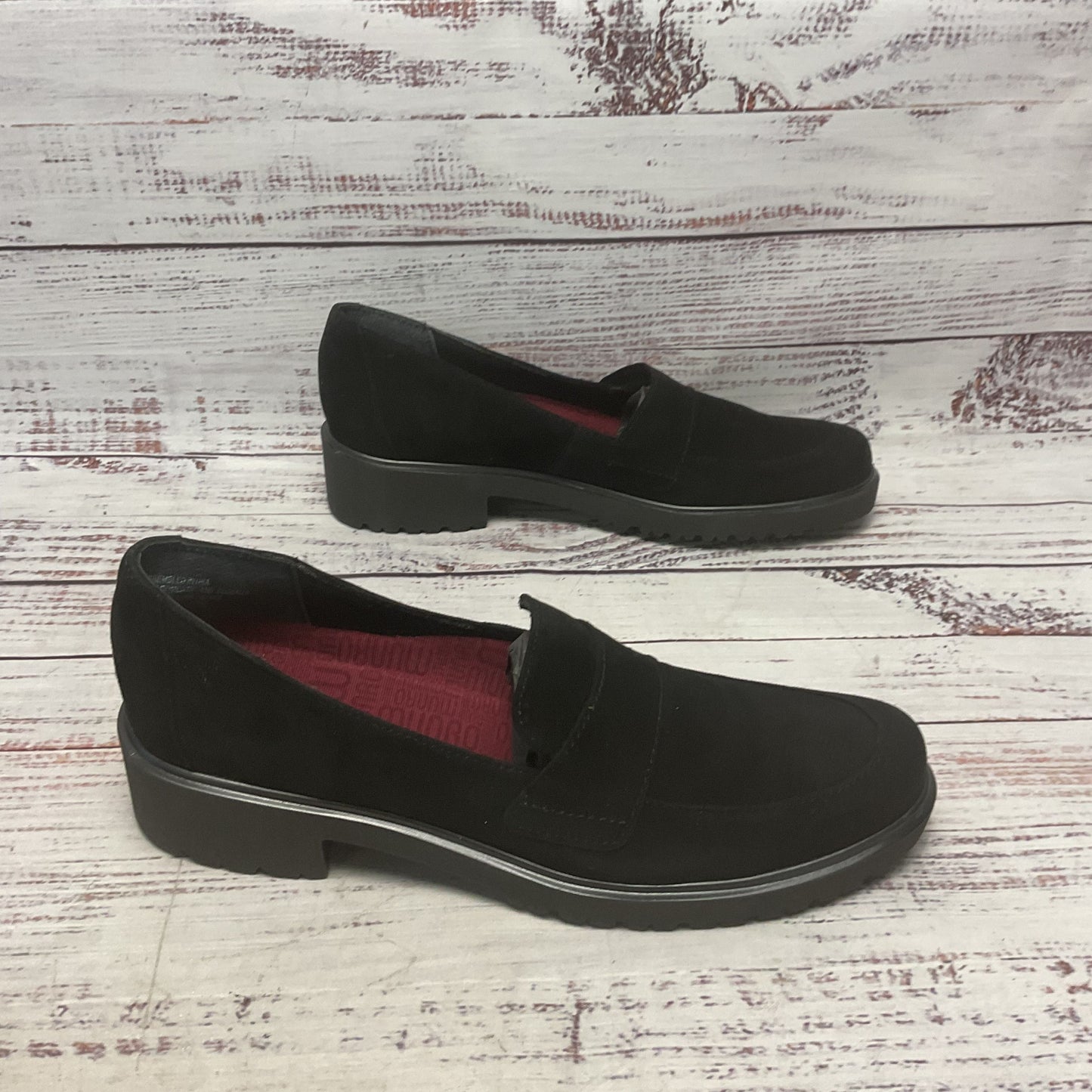 Munro Geena Black Suede Loafer Casual Shoe Women Size 7 (AAAA) New