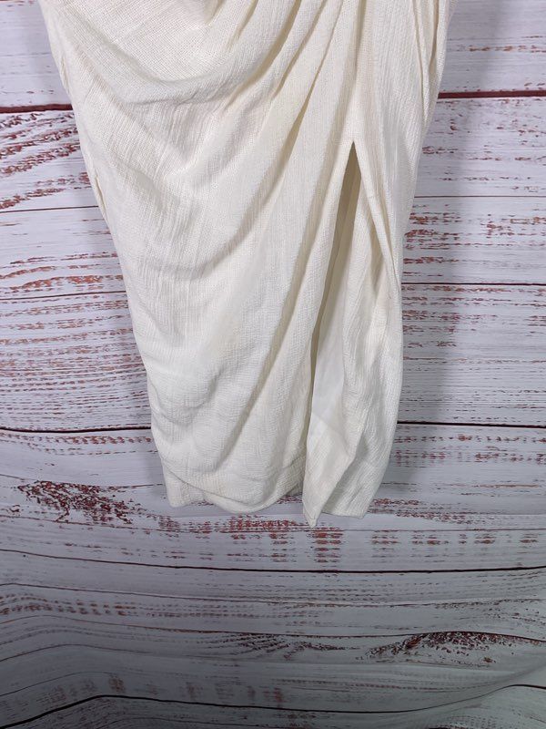 NWT Jonathan Simkhai Hayden Skirt Women's Ruffled Side Size 2 Cream
