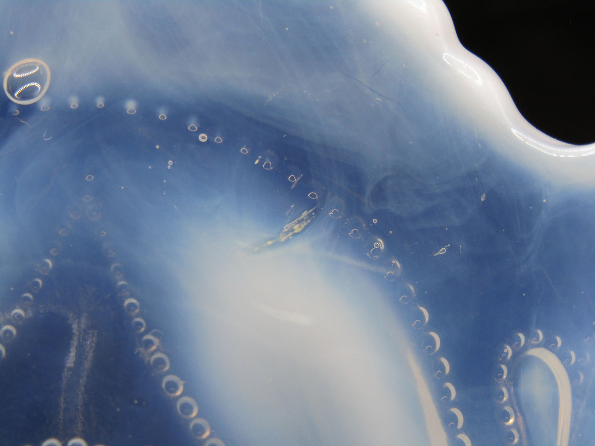Vintage Dugan Ornate Opalescent Glass Bowl