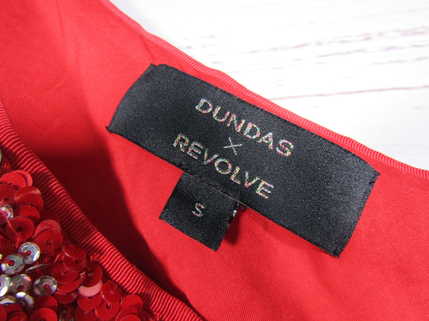 Dundas x Revolve Jett Women's One Shoulder Red Sequin Mini Dress Size S