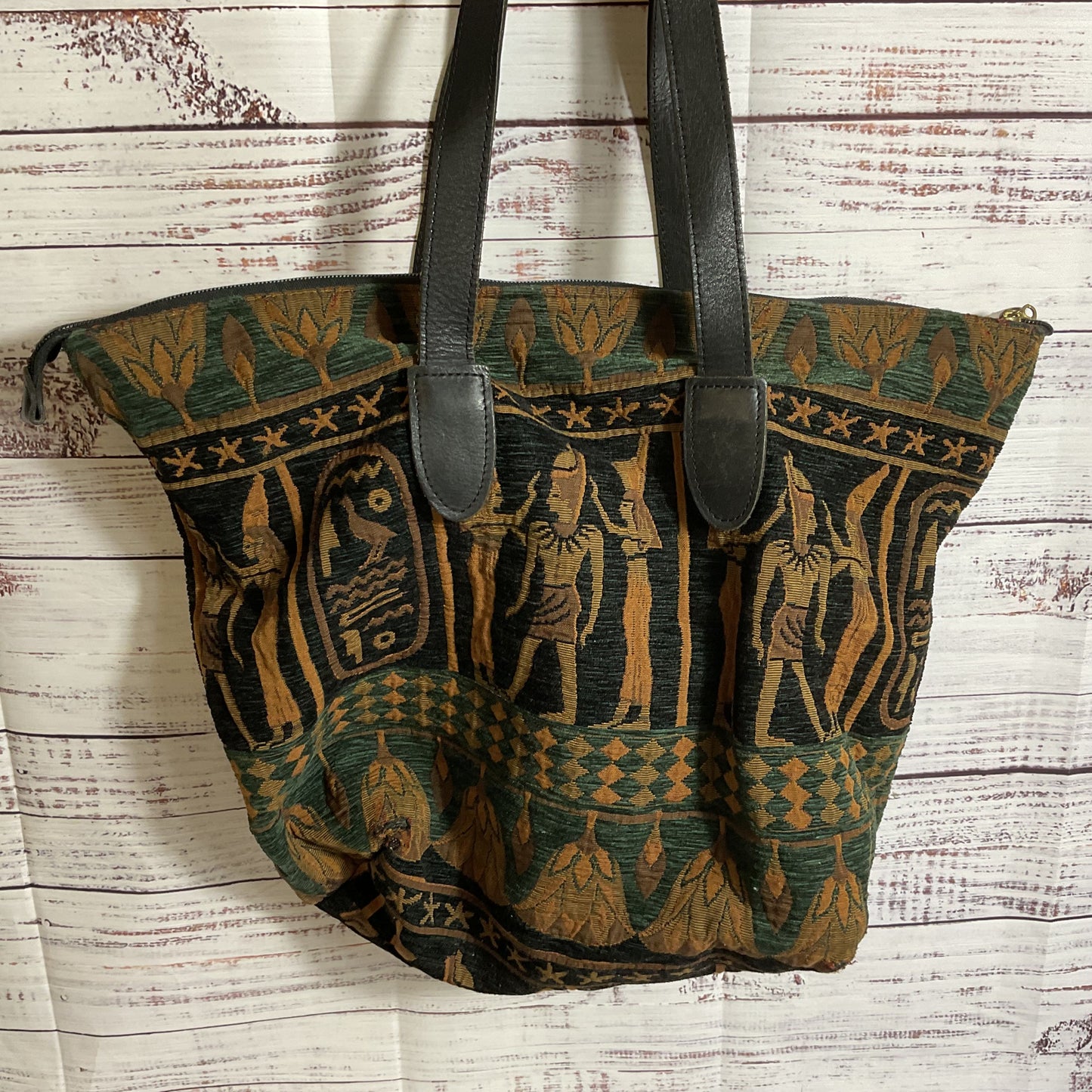 GAVIVE by Boyt Egyptian Motif Tapestry Tote Bag