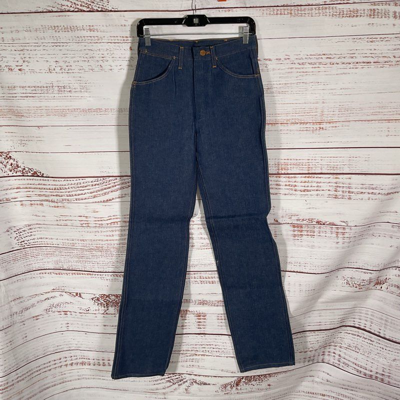 Vintage 80s Deadstock Wrangler Middleweight 12.25 oz Straight Leg Jeans 28x34