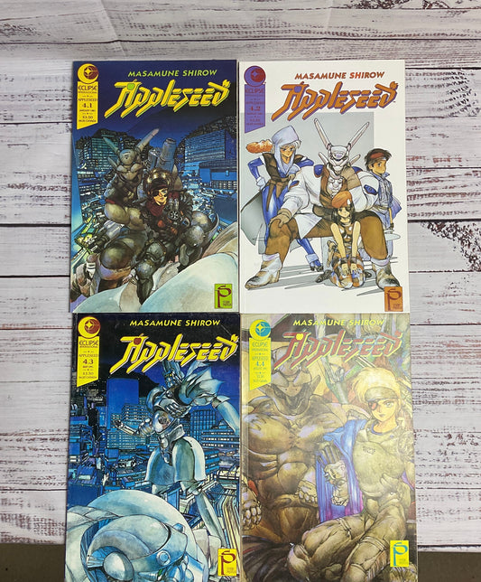 1991 Appleseed: Masamune Shirow Manga Book 4.1-4.4 LOT *Near Mint*