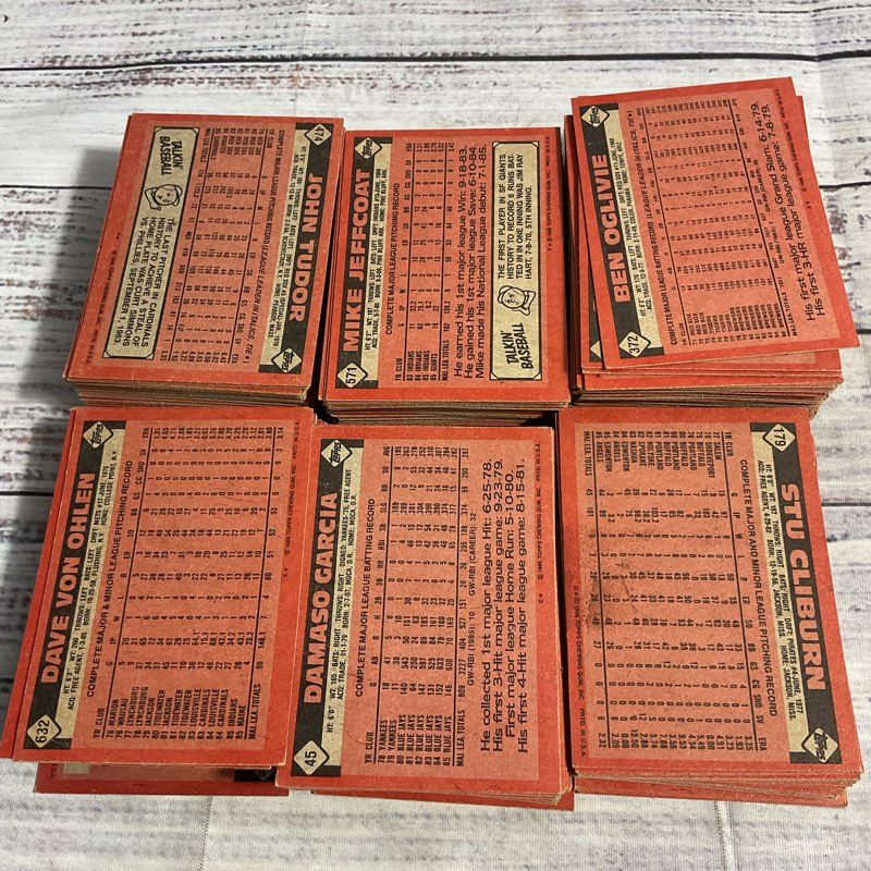 Lot Of 300+ VTG 1986 Topps Baseball Trading Cards