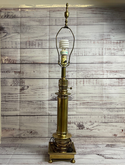 TESTED AND WORKING Westal Brass Art Deco Lamp
