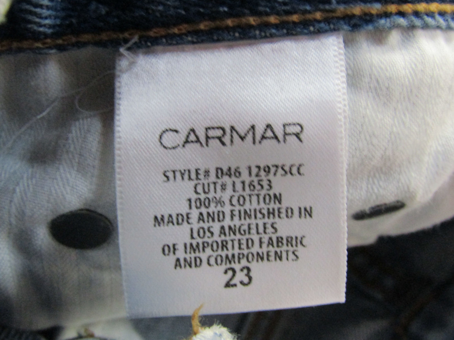Carmar Colin Women's Blue Denim Cutout Chain Accent Skirt Size 23