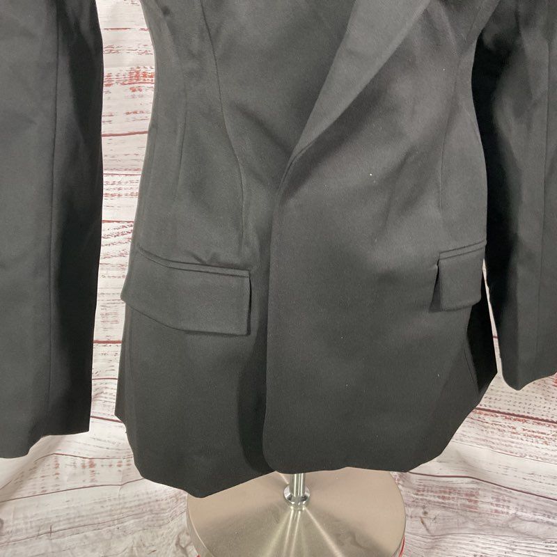 Salt Murphy Yann Black Low Cut Double Breasted Structured Blazer Jacket Size 38