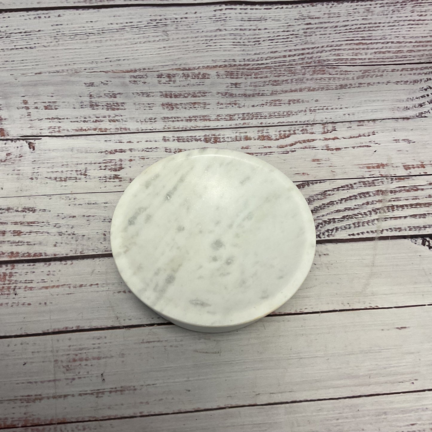 West Elm Foundations White Marble Small Trays / Bowls 5" New