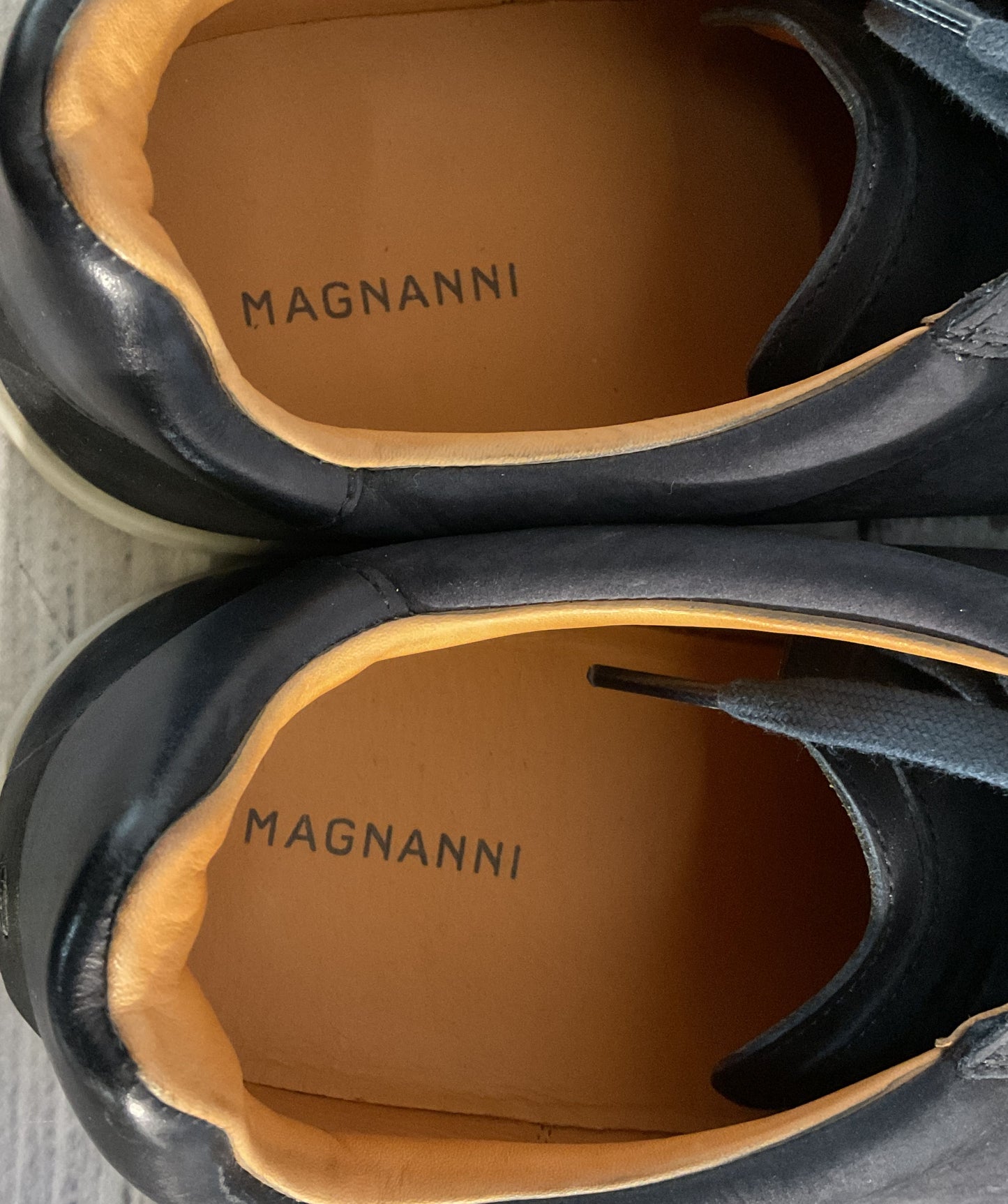 Magnanni Suede Cote Lo Low Top Sneakers Navy Blue 12