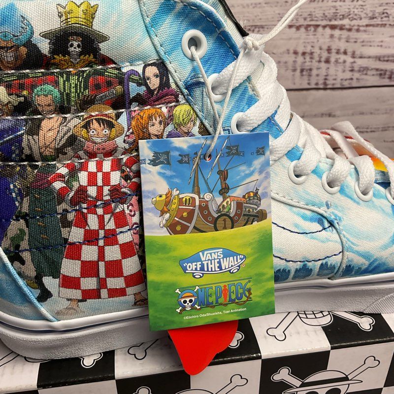 Vans x One Piece Punk Hazard Sk8-Hi 2022 Graphic Print Sneakers Size 9 M/10.5 W