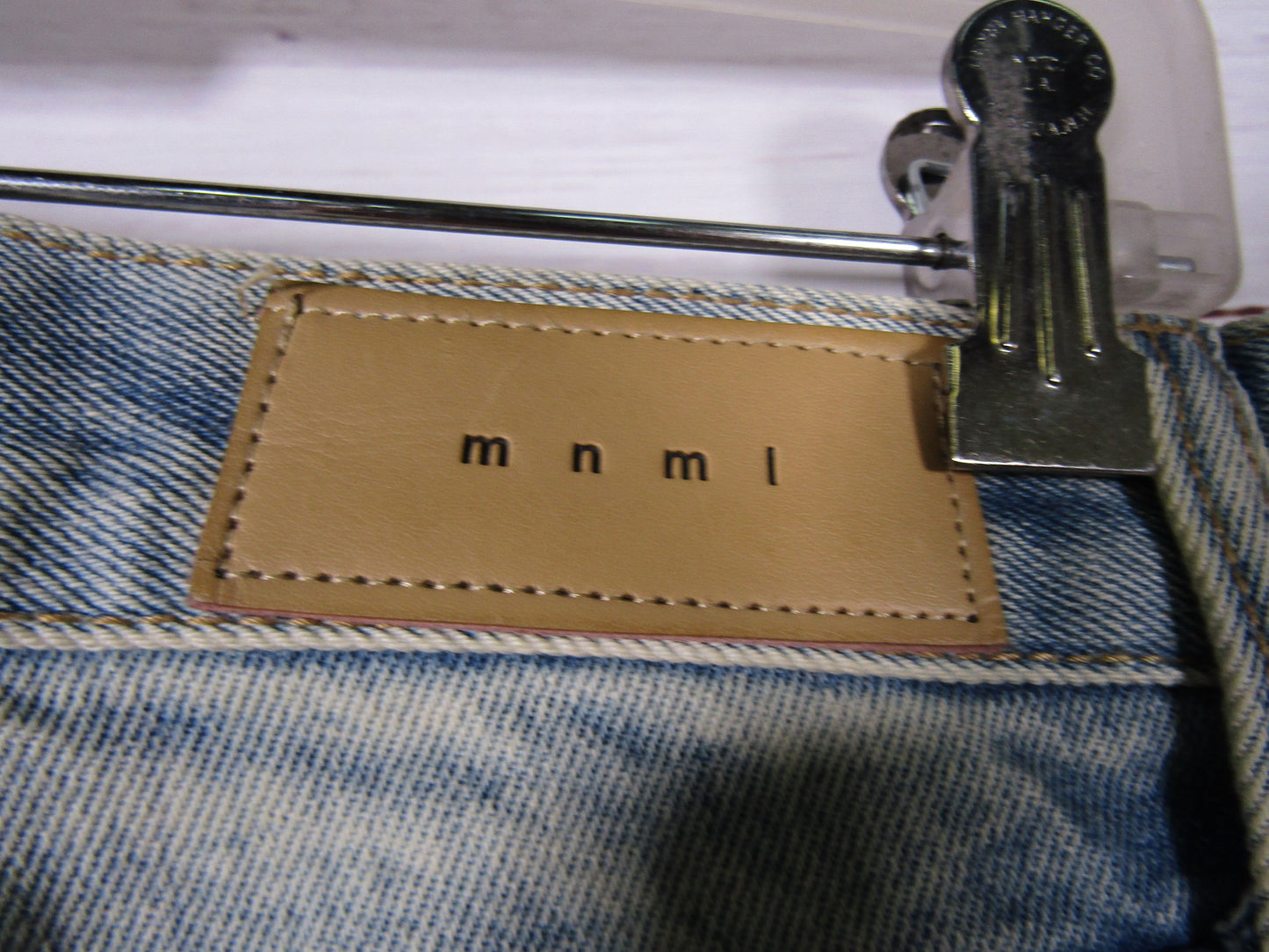 Mnml Men's Blue Palm Tree Embroidered Cotton Jeans Size 31