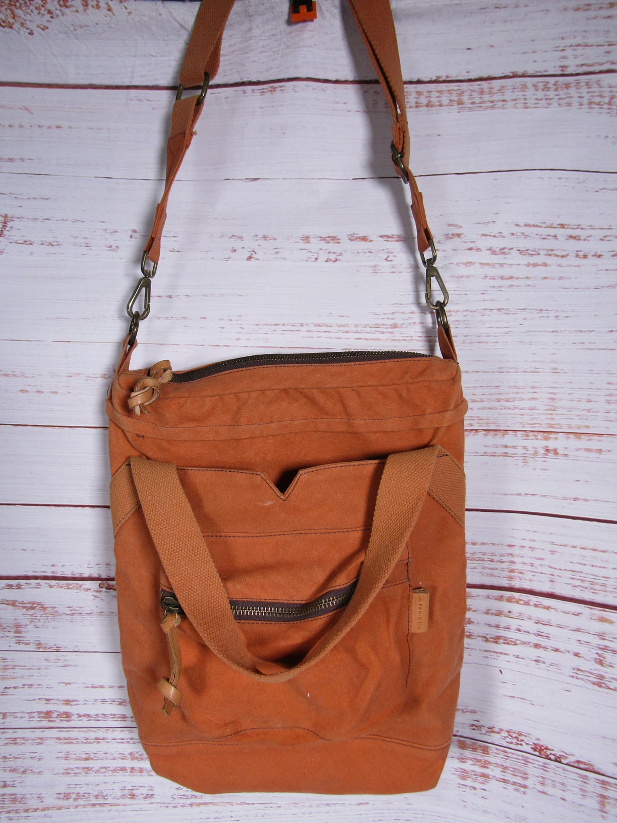 United by Blue Women's Orange Canvas Crossbody Tote Shoulder Bag