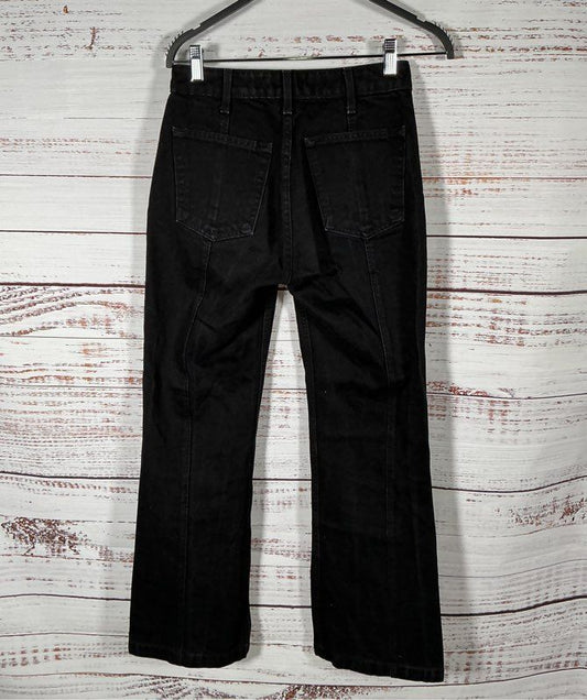 Women's Reformation Thames Elle double snap Jeans in Black Size 25