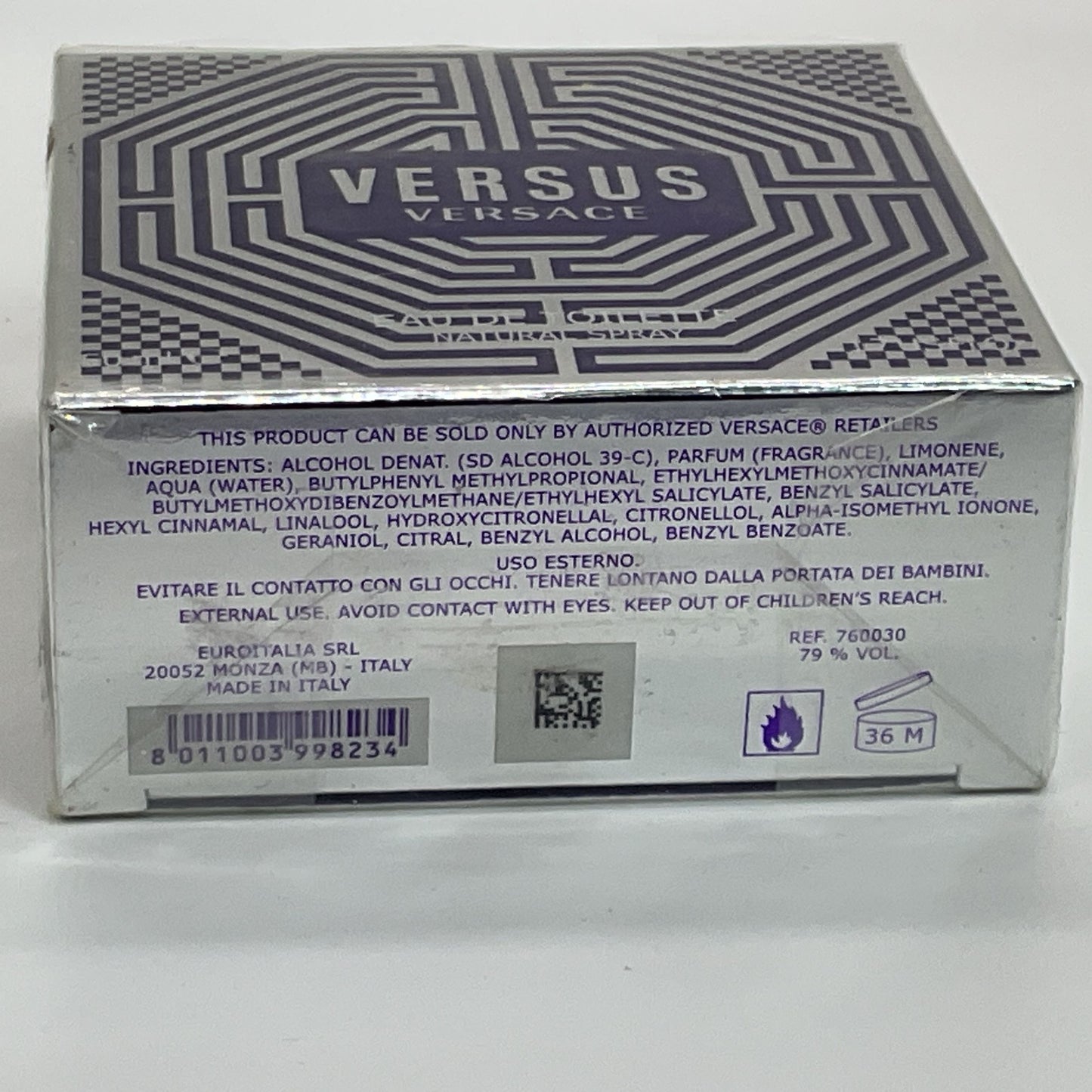 NEW SEALED VERSACE Versus Eau de Toilette Natural Spray- 50m/1.7floz