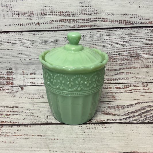 Green Jade Jadeite Glass The Pioneer Woman Jar Canister 5"