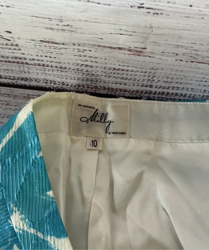 Women's Milly Blue & White Print Skirt Size 10