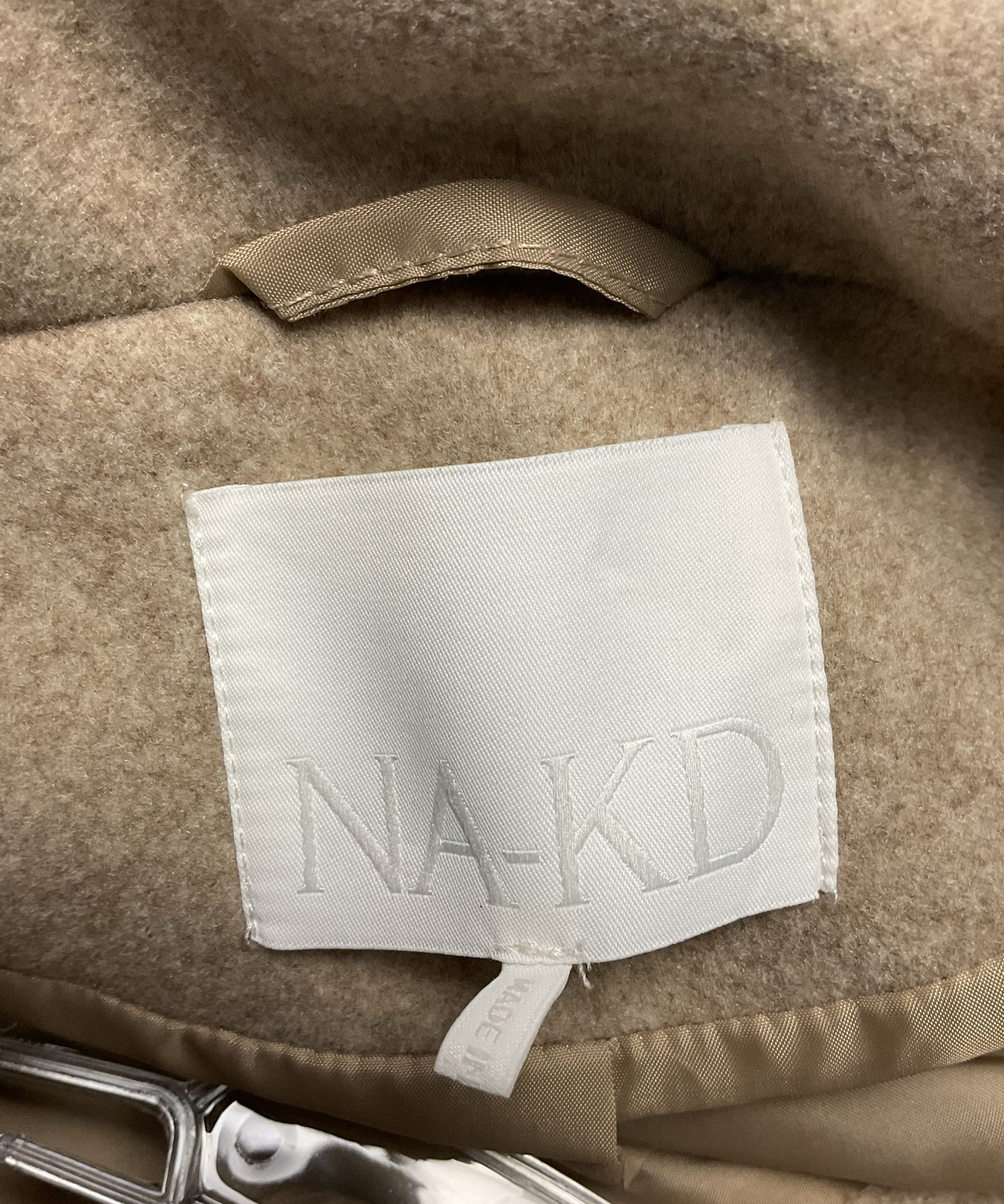 Na-Kd High Neck Short Button Up Coat Jacket - Size 32EU